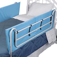 Duro-Med Bed Bumper Pads with Non-Allergenic Cover, Vinyl Bed Rail Pads, 60 x 15 x 0.5 inches, 2 Bed Rail Covers, Blue