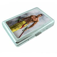 Hot Male Firemen Firefighter Model S8 Silver Cigarette Case Metal Wallet Id Holder 4" X 2.75" RFID Protection