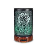 Essential Oil Diffuser ASAWASA Aroma Mist Humidifiers For Bedroom Home Office Yoga,Metal Aromatherapy Diffusers with Waterless Auto Shut-Off Protection 7Colors Changed LED Nightlight(Owl)