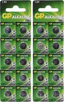 GP A76 LR44 AG13 Alkaline Cell 1.5V Alkaline Button Cell Battery x (20) Batteries