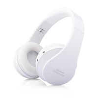 Morecome Wireless Bluetooth Foldable Headset Stereo Earphone for iPhone (White1)