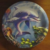 Platos de papel de color Ronda