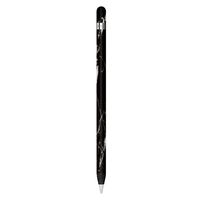 kwmobile Protective Skin for Apple Pencil (1. Gen) - Adhesive Decal Thin Protection Wrap - Marble Black/White