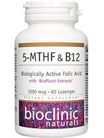 Bioclinic Naturals 5-MTHF & B12 Biologically Active Folic Acid - 60 Lozenges