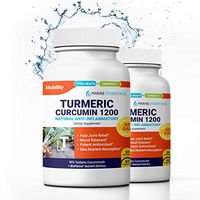 Marine Essentials Anti-Inflammatory Supplement and Antioxidant Supplement - 1200mg Turmeric Curcumin with BioPerine (120 Vegetable Capsules)