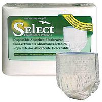 Select Disposable Heavy Protection Youth Underwear 38-65 lbs (Case of 96)