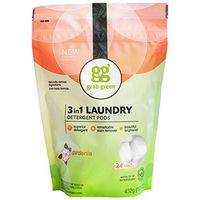 GrabGreen, 3-in-1 Laundry Detergent Pods, Gardenia, 24 Loads, 15.2 oz (432 g) - 2pc