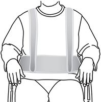 Secure WCH-1 Torso Support Self Release Wheelchair Positioning Seat Belt and Shoulder Harness - Prevent Patient Forward Sliding