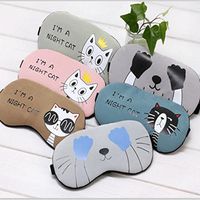 Custom Extra Cute 3D Cat Animal Sleep Mask- Women Girls Flannelette Sleep Mask Rest Travel Relax Sleeping Aid Blindfold Ice Cover Eye Patch Eyepatch Eyeshade- Lovely Soft Sleeping Mask