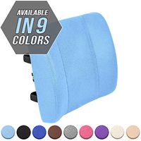 Viteps 'Lumbar Support Back Cushion Pillow Work Chair Back Support,Wheelchair Cushion with Straps, Sciatica and Pain Relief (Light Blue, 1)