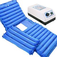 Alternating Pressure Mattress - Includes Electric Pump System and Mattress Pad Cover - Quiet, Inflatable Bed Air Topper for Pressure Ulcer and Pressure Sore Treatment (Band Hole)