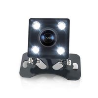 Car Reversing Rear View Camera 170° Wide View IP67 Waterproof HD 1080p 4 LEDs Night Vision Car Side View Front View Bracket Mount Reversing Back up Car Camera (Square with Light)