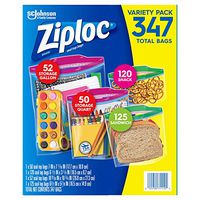 Ziploc Storage Bags A Variety Collection (347 Variety-Pack)