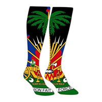 SHNeiy Funny Haitian Flag Unisex 3D Pattern Long Stocking Basketball Sports Crew Tube Socks White