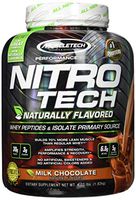 MuscleTech NitroTech Protein Powder Plus Muscle Builder, Naturally Flavored, 100% Whey Protein with Whey Isolate, Milk Chocolate, 40 Servings (4lbs)
