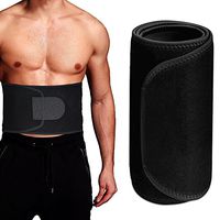 Singular point Waist Trimmer,Best Abdominal Trainer Fast Weight Loss Wrap Adjustable Sweat Belt for Men and Women Lumbar Support Increased and Stomach Fat Burner with Sauna Suit Effect (Black, L)