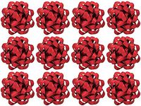 PMU Gift Bows Confetti, Large, Red (12/Pkg) Pkg/1