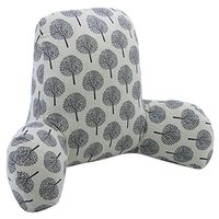 Cotton Linen Waist Support Pillow Hightening Sofa Car Office Backrest Seat Cushion Pregnant Woman Lower Back Support Cushion (Tree white)