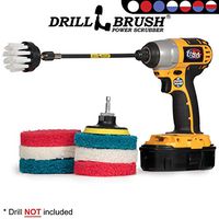 Cleaning - Drill Brush Power Scrubber Pads - Scrub Brush - Scouring Pads - Refrigerator - Range Hood - Oven Rack - Kitchen Sink - Bathroom - Shower Cleaner - Bathtub - Bathroom Sink - Vinyl Flooring