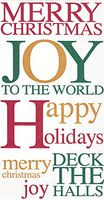 Ideal Home Range 3-Ply Paper Joy to the World, 16 Count Guest Towel Napkins Set of 2