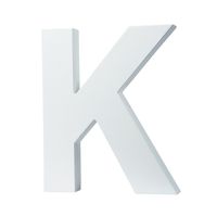 5.9"（L) x4.7"(H) x0.8"(W) 15x12x2cm Wall Letters Marquee Alphabet K Wood Wooden Number DIY Block Words Sign Hanging Decor Letter for Home Bedroom Office Wedding Party Decor White