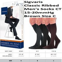 Sigvaris Support Therapy For Men Classic Rib Moderate Support Socks, Pair