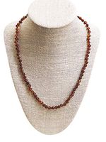 Baltic Amber Adult Necklace- Polished Cognac Color - 18 inches Long - Anti-inflammatory - Natural Pain Relief for Carpel Tunnel, Arthritis, Sinus Pressure, Headaches and Migraines