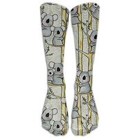 FUNINDIY Cute Koala Compression Socks Soccer Socks High Socks Long Socks for Running,Medical,Athletic,Edema,Diabetic,Varicose Veins,Travel,Pregnancy,Shin Splints,Nursing.