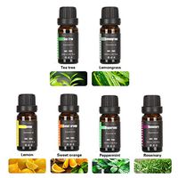 anmas rucci PURE Essential Oils Set for Aromatherapy and Diffuser -Natural Therapeutic Grade Grade Tee Tree,Sweet Orange,Bergamont, Lavender (06set, 4 scents)
