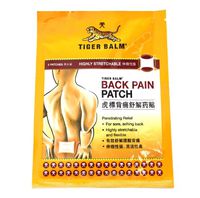Tiger Balm Back Pain Plaster Patch 10 X 14 cm 3 Pack of 2 Sheets Each - Stretchable