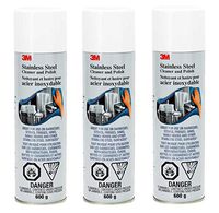 3M Stainless Steel Cleaner and Polish 3 Pack of 21 Oz / 600g Each