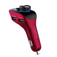 Trekpow F10 Bluetooth FM Transmitter for Car-Wireless Bluetooth 4.2 in-Car Radio Adapter Car Kit with Handsfree Calling, 3 USB Ports, LED Display, Support TF Card, U-Disk, AUX Output