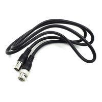 Hxchen 1m/3.3ft BNC Male to Female CCTV Extension Coaxial Line Cable - (1 Pc)