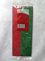 Red Tissue and Green Tissue Sheets, 5 Total Christmas Tissue