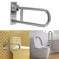 Handicap Grab Bars for Bathroom Shower Toilet Safety Rails Flip Up Grab Bar Shower Handles for Elderly Bathtub Grab Bar Toilet Support Tub Handle Bath Safety Railing Folding Grip Bar Assist Handrail