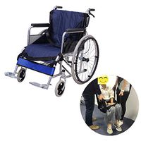 Wheelchair Transfer Belt Medical Lift Sling Patient Care Transport Safety Mobility Aids Equipment for Elderly Disabled (4 Handles - Blue)
