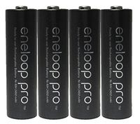 Eneloop 0B-EYUA-4XDI Pro AA High Capacity Ni-MH Pre-Charged Rechargeable Battery with Holder Pack of 4