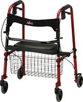 NOVA Cruiser De-Light Rollator Walker, Red
