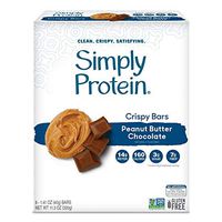 Simply Protein Crispy Bar, Peanut Butter Chocolate, 14g Protein, 8 Ct (Pack of 4)