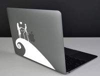 Nightmare Before Christmas Jack Skellington and Sally Die-Cut Vinyl Decal Sticker for Laptop car Window Locker or Any Smooth Surfaces (White)