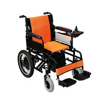 Xiao Jian Wheelchair, Disabled Elderly Electric Wheelchair, Aluminum Folding Portable Scooter, Load 100kg Wheelchair (Color : 20A Lead Acid Battery)