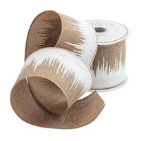 Caspari Natural & White Icicles Ribbon - 18 Foot Spool