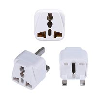 Universal to UK, Hong Kong, Middle East Singapore, Malaysia, India Travel Plug Power Adapter, Grounded Universal Type 10a/240V EU ZA in US AU to UK HK 3 Pack Environmentally Friendly Material