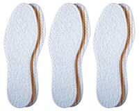 Pedag Washable Summer Pure Cotton Terry Barefoot Insole, White, US M11/EU 44, (Pack of 3)