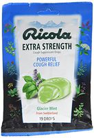 Ricola Cough Drop Extra Strength, Glacier Mint, 19 Drops (Pack of 2)