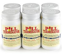 Pill Terminator - Safe Pill Disposal Container, Pack of 6