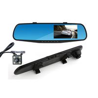 Dash Cam Lexxson 10Meter Longer Cable Dual Lens Car Camera 4.3'' Full HD Car Vehicle Dashboard Camera Video Recorder for Vehicles Front and Rear DVR L2010x10m