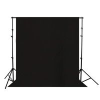 Black 6 x 9FT/1.8 x 2.8M Opaque Photo Backdrop Camera Photography Background Cloth Wrinkle Resistant for Portrait Photo Studio Video Shooting (Stand Not Included)