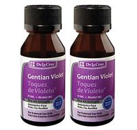 De La Cruz 1% Gentian Violet First Aid Antiseptic Liquid, Made in USA 1 FL OZ (2 Bottles)