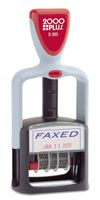 2000 PLUS Self-Inking, Two-Color Date and FAXED Stamp, 1-3/4" x 1-1/8" Impression, Red and Blue Ink (011032)